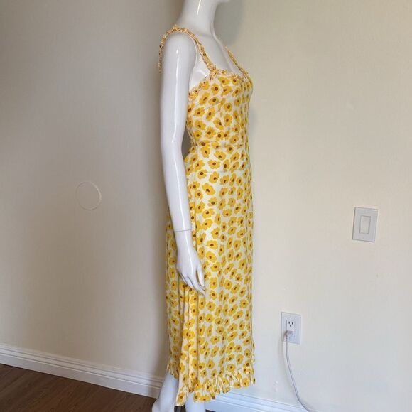 Faithfull the Brand Noemie Midi Dress Constance Floral Print Size Small - Picture 6 of 14